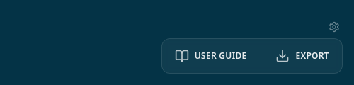Export button at the top right of the Configuration Builder