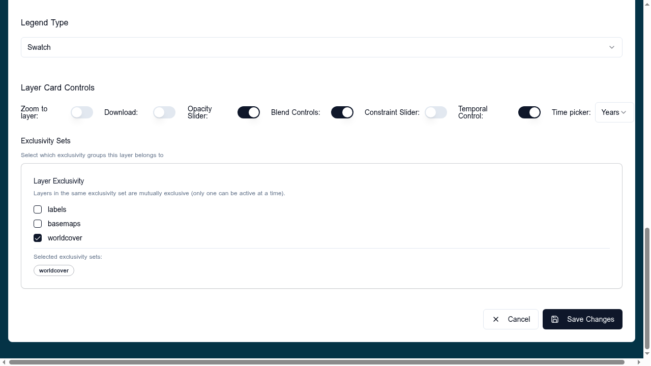 Layer Card Controls row showing the Constraint Slider toggle